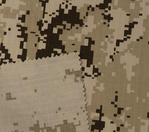 Tissu imprimé camouflage désertique 50/50 NYCO <span class=keywords><strong>Nylon</strong></span> 50% Coton 50% Ripstop pour uniformes et équipements tactiques WR IRR - Product Image 2