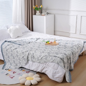 Manta de Bambú Natural con Sensación Fría y Diseño Floral, Tamaño Queen (200x150cm), para Viajes, Oficina, Avión, Cama y Sofá - Product Image 1