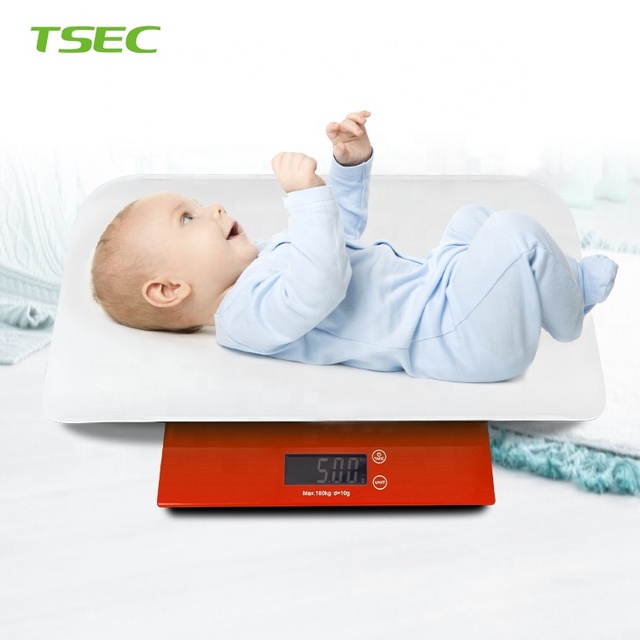 Hot Selling 50g-100kg 10g LCD Battery Plastic Digital Baby & Child Weighing Scale with for Detachable Tray KG/LB Units