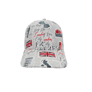 A buon mercato Hip Hop Streetwear Design personalizzato in tutto il giornale stampato in cotone 6 pannelli sport cappello da Baseball cappellino per uomo e donna cappellini - Product Image 1