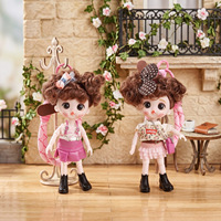 Poupée Fille aux Grands Yeux, Poupée Articulée Multi-positions, Jouet Marionnette, Pendentif de Sac, Porte-clés