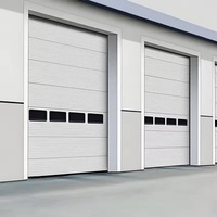 Porte de garage sectionnelle en acier personnalisée Zonle avec panneaux isolés en PU, rails de levage standard et moteur automatique pour villas