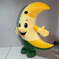 Costume de Mascotte Gonflable Personnalisé en Forme de Croissant de Lune, Tenue de Personnage Ambulant pour Publicité Ramadan, Spectacle et Festival