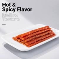 Snacks Asiáticos Latiao, Tiras de Grano Picantes Fritos Estilo Mala Chino, Veganos, Halal, Textura Semiblanda