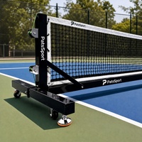 Redes de Pickleball para Exteriores con Ruedas, Red de Pickleball Rodante con Postes y Soporte para Competiciones, Red de Pickleball Profesional
