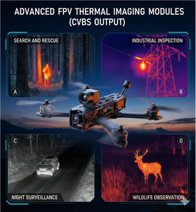 BJ-MINI <span class=keywords><strong>โดร</strong></span><span class=keywords><strong>น</strong></span>25Hz/50Hz พร้อมกล้องถ่ายภาพความร้อ<span class=keywords><strong>น</strong></span>เครื่องตรวจจับวาเนเดียมออกไซด์12um - Product Image 6