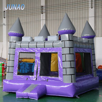 Château gonflable pour enfants avec toboggans et trampolines, idéal pour les parcs et zones de loisirs, en PVC, vente directe d'usine