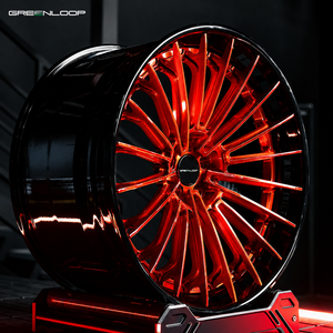 Ruedas GREENLOOP Rojas Brillantes Forjadas en 2 Piezas para Autos y Camionetas, 20 y 22 Pulgadas, 5x114.3, 5x112, 5x130 para BMW, RR, Benz - Product Image 1
