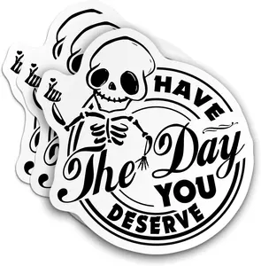 Skull Sticker Skeleton Die-Cut Waterproof Vinyl Sticker for Hard Hat Laptop Water Bottle Phone Case Cars Stickers car decals