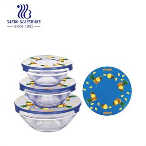 Juego <span class=keywords><strong>de</strong></span> cuencos <span class=keywords><strong>de</strong></span> vidrio transparente para fruta, juego <span class=keywords><strong>de</strong></span> cuencos <span class=keywords><strong>de</strong></span> postre con tapa <span class=keywords><strong>de</strong></span> colores <span class=keywords><strong>de</strong></span> impresión <span class=keywords><strong>de</strong></span> transferencia, 5 uds., <span class=keywords><strong>precio</strong></span> <span class=keywords><strong>de</strong></span> fábrica, China - Product Image 2