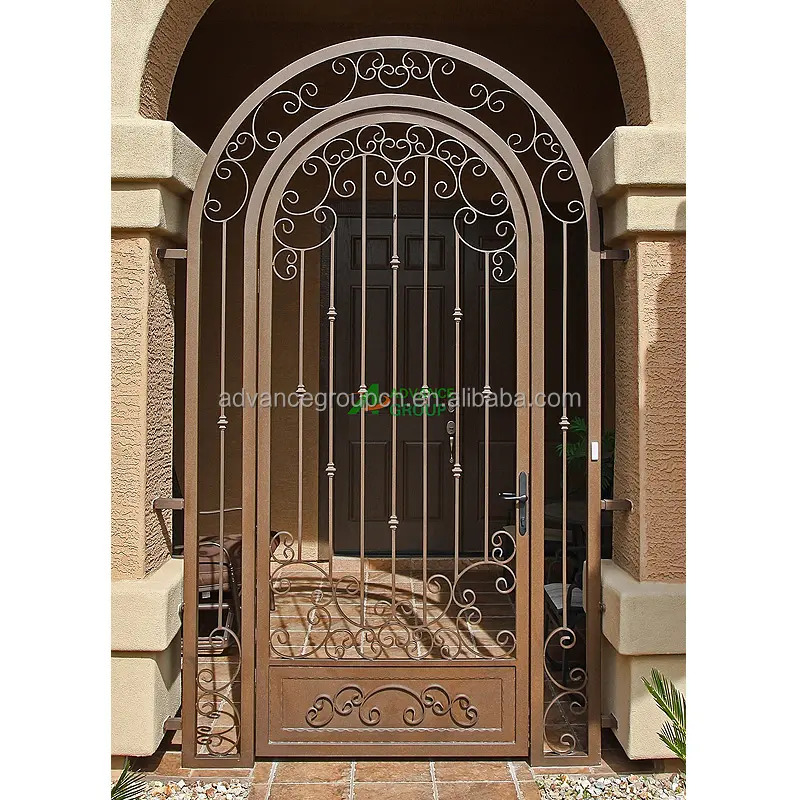 Puerta de Hierro forjado residencial, diseño/modelos/puertas principales de hierro forjado