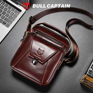 Bolso Bandolera de Cuero Genuino para Hombre, Estilo Retro Vintage, Marca BULLCAPTAIN - Product Image 2