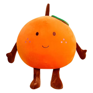 Vivid Cute Plump Round Tangerine Fruit Plush Toy with Hands and Legs Room Charming <strong>Cuddle</strong> 15.7 Inch Orange Decorative <strong>Pillows</strong> - Product Image 1