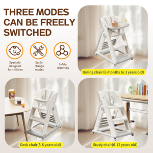 Chaise de salle à manger amovible, pliable et peu encombrante, convertible pour les tout-petits, de 6 mois à 220 lb, portable et facile à utiliser - Product Image 5