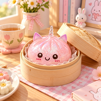 Jouet Squishy Brillant en Forme de Boulette avec Motif Visage Mignon, Rebond Lent, Jouet Anti-Stress pour Enfants, Vente Chaude, Vente en Gros Usine, Personnalisable