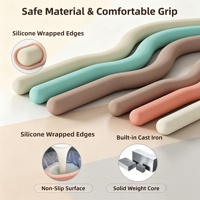 Barre de musculation en silicone lestée pour Pilates, entraînement de force, gym, fitness, unisexe