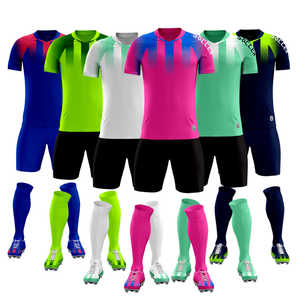 <span class=keywords><strong>Ensemble</strong></span> complet personnalisé d'uniformes de football de club de kit de football porter vrai homme Version thaïlandaise vêtements de football combinaisons de football - Product Image 2