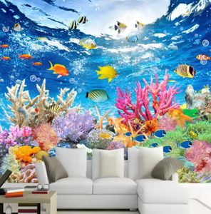 <span class=keywords><strong>วอลเปเปอร์</strong></span>ภาพพิมพ์ 3 มิติ ตกแต่งผนังบ้าน <span class=keywords><strong>ฉาก</strong></span>ในฝันของโลกใต้น้ำ ขนาดตามสั่ง - Product Image 4