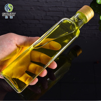 Bouteille en verre pour huile d'olive, sauce soja, vinaigre, distributeur d'huile, ronde, carrée, 100 ml, 150 ml, 200 ml, 500 ml, 750 ml, 1 L