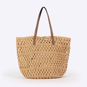 กระเป๋าถือสานมือขนาดใหญ่รุ่นใหม่ ซิปคู่ สำหรับใช้ในชีวิตประจำวัน พักผ่อน เดินทางไปทะเล วันหยุด ดีไซน์เรียบง่าย ทรงสี่เหลี่ยม คุณภาพสูง สำหรับผู้หญิง แบรนด์ Tanjing - Product Image 6