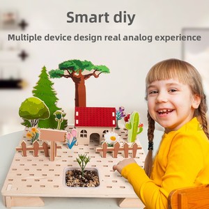 En <span class=keywords><strong>bois</strong></span> 3D Micro paysage blocs de construction ferme <span class=keywords><strong>Kit</strong></span> de culture préscolaire jouet éducatif plantation jeu de rôle pour garçons filles - Product Image 2