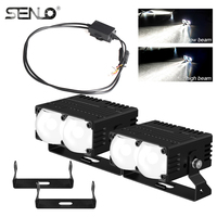 SENLO Nouveau P2 Plus 140W Feux tout-terrain Feux LED projecteurs Moto Vélo Lampe Mini phare de conduite Faisceau haut/bas Électrique