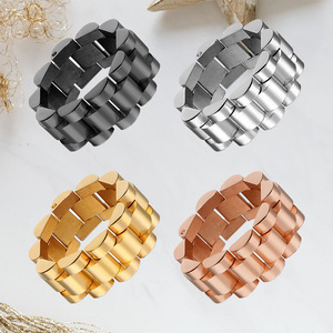 Europese En Amerikaanse Nieuwe Mode <span class=keywords><strong>Ring</strong></span> Licht Luxe Stijl Roestvrij Staal 18K Gouden <span class=keywords><strong>Ring</strong></span> Klaar Voorraad Mannen En Vrouwen <span class=keywords><strong>Ring</strong></span> Groothandel - Product Image 6