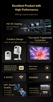 FEELWOW TS-8 Portable Mini LCD LED Projecteur 180 ANSI Lumens 4K Support WiFi Android 13 Home Cinéma Projecteur Intelligent