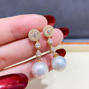 อุปกรณ์ทำเครื่องประดับเงินแท้ S925 สำหรับต่างหูมุก ดีไซน์สวยงาม พร้อมลูกปัดทรงกลมขนาด 9-15 มม. ถาดใส่ต่างหูแบบเปล่า รุ่น 22023 - Product Image 1