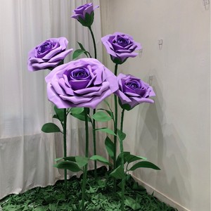X916 decorazione per eventi nuziali <span class=keywords><strong>di</strong></span> lusso espositore floreale fiori giganti artificiali Organza EVA <span class=keywords><strong>carta</strong></span> <span class=keywords><strong>papavero</strong></span> grande rosa peonia fiore Set - Product Image 5