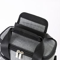 Sac isotherme à vin en polyester pour 2 bouteilles avec fermeture éclair, étanche et rembourré pour les voyages et les pique-niques