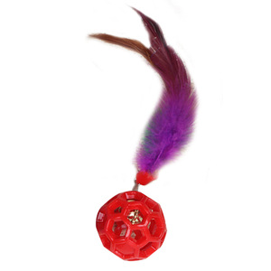 Juguete para gatos, bola con campana, TPR, hueca, chirriante, masticable, sonido interactivo, suministros para mascotas, rojo, azul, verde, 19g - Product Image 2
