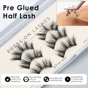 Cils courbés sans bande pré-collés, demi-cils à presser, auto-adhésifs, effet volumineux <span class=keywords><strong>Manga</strong></span>, taille personnalisée, boîte magnétique, vente en gros Europe - Product Image 3