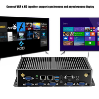 PC Industri Murah OEM Core I5 7200U X86 Mini PC Tanpa Kipas dengan 2 Gigabit Nic Port Serial Komputer RS485 RJ45 Server Perangkat