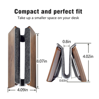 Support d'ordinateur portable en bois pliable portable SAMDI-Riser universel durable pour ordinateur portable avec fente