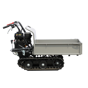 Mini-dumper sur chenilles en acier rouge avec moteur 1500W, finition thermolaquée, conception de plateforme pour usage industriel - Product Image 4