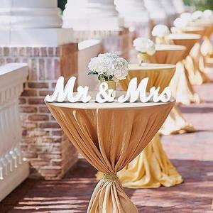 Letrero Moderno Grande de Madera Blanca con la Inscripción Mr & Mrs para Decoración de Mesa de Boda, Aniversario, Alta Calidad - Product Image 6