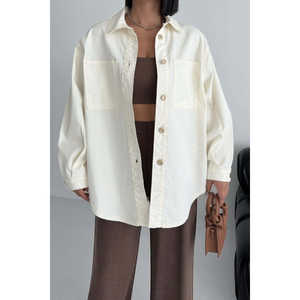 Camisa vaquera extragrande con botones para mujer, cómoda y elegante - Product Image 6