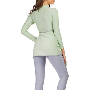 Traje de Baño Burkini Islámico Modesto y Elegante para Mujer, de Una Pieza, Cuello Redondo, Corte Alto, Parte Inferior de Spandex/Nailon, Estampado Frontal, Color Personalizado 1 - Product Image 6