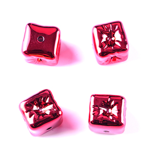 200 pcs Acrylic mạ UV nhiều màu vuông Hạt Handmade Đính cườm DIY Vòng đeo tay Keychain trang sức làm phụ kiện nhiều màu - Product Image 5