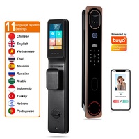 Cerradura inteligente biométrica digital electrónica sin llave para puerta de casa Tuya cerradura de puerta inteligente automática con reconocimiento facial 3D