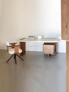 Escritorio DE OFICINA DE LUJO simple y moderno de diseñador nórdico de madera maciza con función de refrigeración para uso en ordenador - Product Image 4