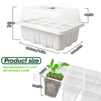 Plateaux de semis de serre Kit de démarrage Mini propagateur avec dômes ventilés d'humidité Base en plastique pour le démarrage des graines réglable