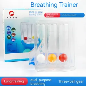 <strong>Lung</strong> <strong>Function</strong> Breathing <strong>Exerciser</strong> 3 Balls Breathing Trainer Vital Capacity <strong>Lung</strong> <strong>Function</strong> <strong>Improvement</strong> Rehabilitation Equipment - Product Image 2