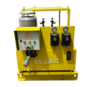 เครื่องอัดฉีดปูนซีเมนต์แบบปั๊มคู่ KY Manufacturing กำลังไฟฟ้า 11 กิโลวัตต์ สีน้ำเงิน ระบบไฮดรอลิกอุตสาหกรรม - Product Image 3