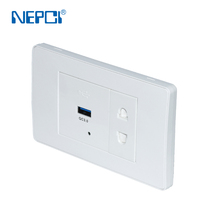 Prise murale encastrée OEM NEPCI 118X71.5, interrupteur d'alimentation, prise de courant, prise 3 gang, connecteur femelle TV, prise unipolaire 100-240V