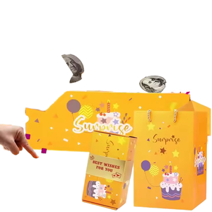 Caja de Regalo Personalizada con Diseño Pop-Up, Magnética, Plegable, de Cartón, para Sorpresas, Dinero, Fiestas, Cumpleaños, San Valentín - Product Image 1
