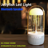 Lampu Meja Kecil Pelindung Mata Cahaya Lembut Suara Stereo 3D Surround Sound Lampu LED Olahraga Speaker Bluetooth Jellyfish