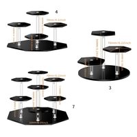 Présentoir acrylique coloré, pour figurines à collectionner et accessoires de bijoux, rehausseur décoratif à plusieurs niveaux pour présentoirs