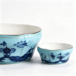 Service de vaisselle en porcelaine italienne de style européen, bol à fruits 7+10 pouces, résistant au lave-vaisselle, peint à la main, personnalisable, coffret cadeau complet - Product Image 4